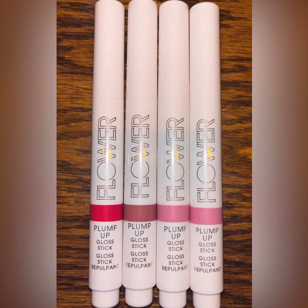FLOWER Beauty by Drew Barrymore Plump Up Gloss Stick! New & sealed! Bundle of 4!